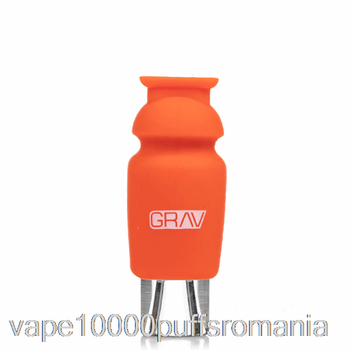 Vape Romania Grav Carja De Sticla Cu Capac De Silicon Portocaliu Stacojiu